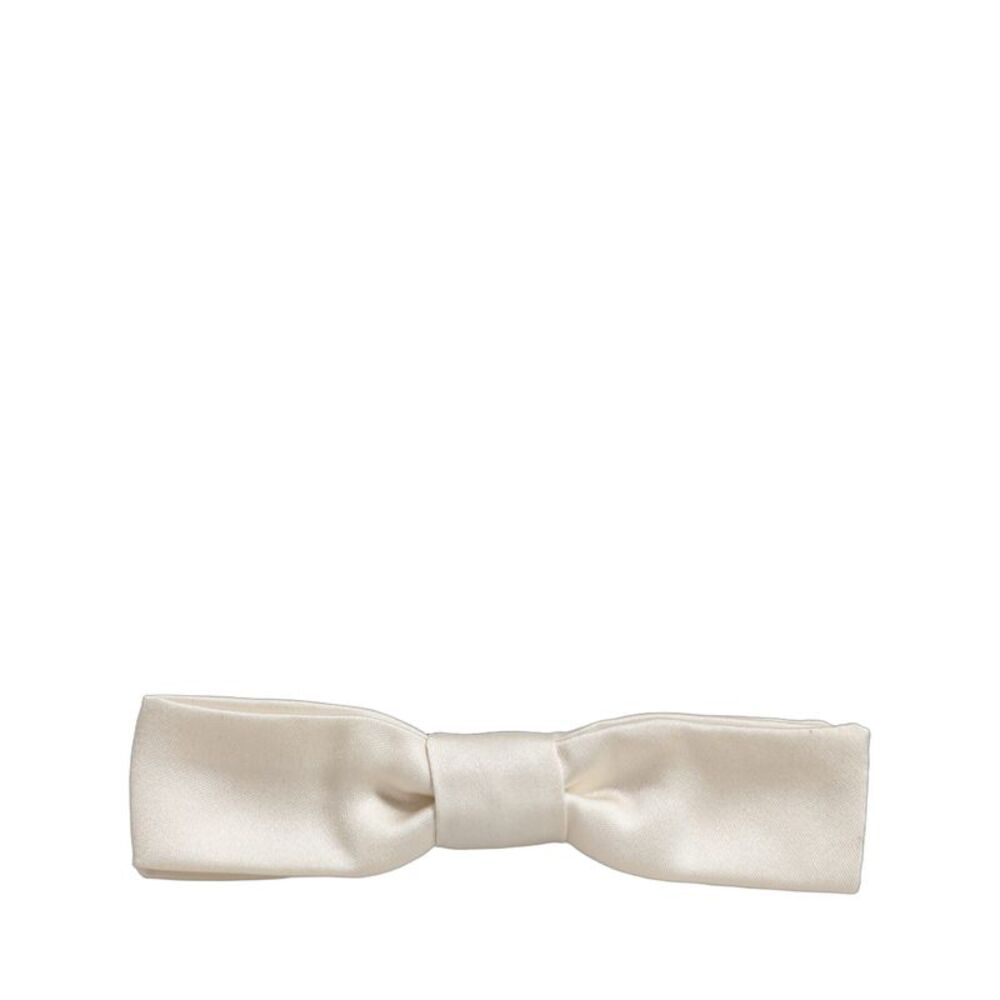 Dolce & Gabbana Men White 100% Silk Adjustable Neck Papillon Bow Men's Tie